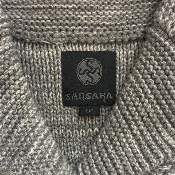 Sansara Nordic Gray and Black Cardigan Sweater - Picture 4 of 12